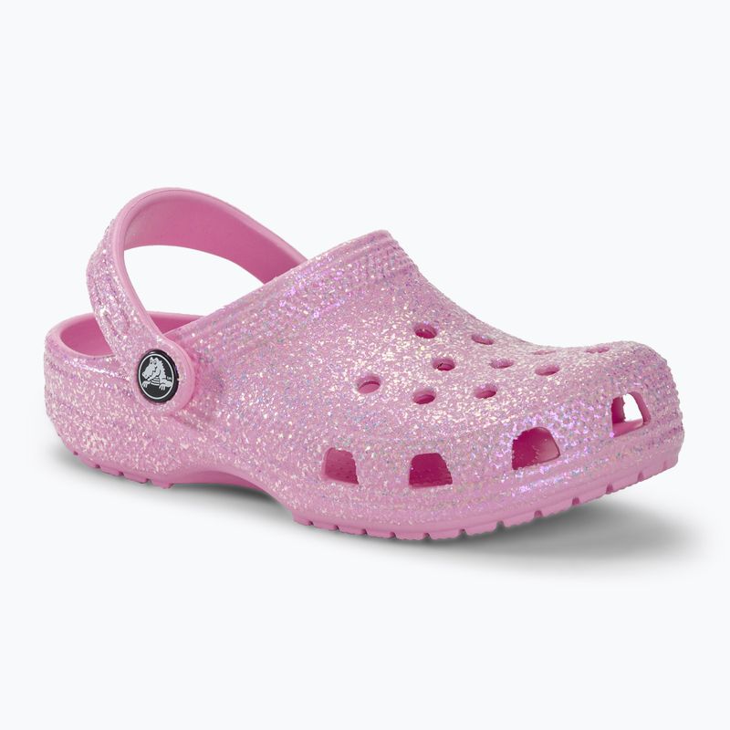 Šľapky detské ,sandále, Crocs Classic Glitter Clog flamingo 2