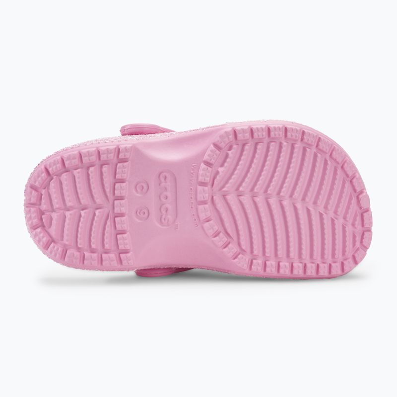 Šľapky detské ,sandále, Crocs Classic Glitter Clog T flamingo 5