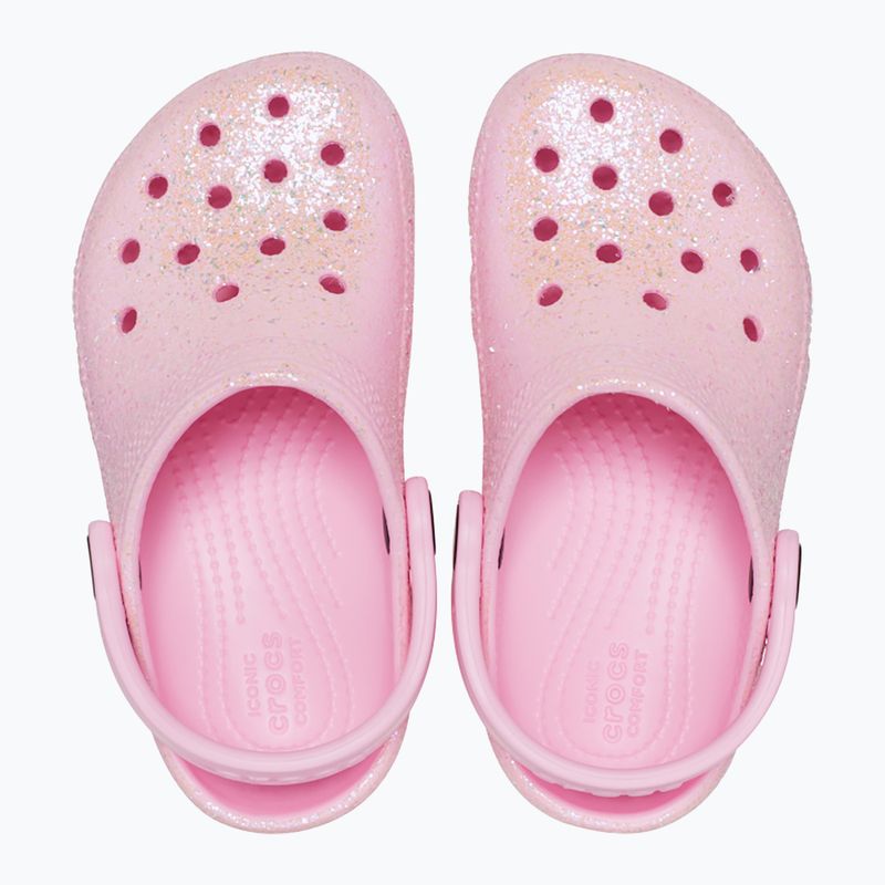 Šľapky detské ,sandále, Crocs Classic Glitter Clog T flamingo 12