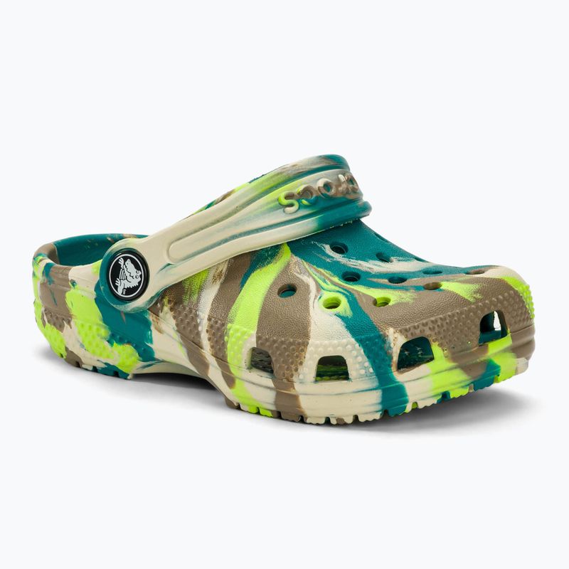 Šľapky detské ,sandále, Crocs Classic Marbled Clog T limeade/multi