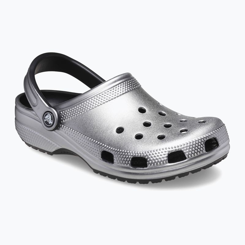 Žabky Crocs Classic strieborné/metalické 9