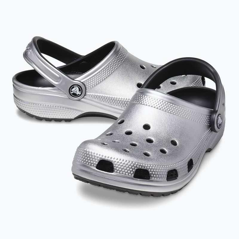 Žabky Crocs Classic strieborné/metalické 11