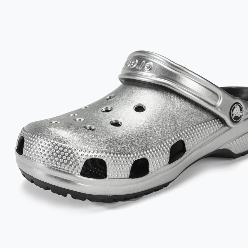 Žabky Crocs Classic strieborné/metalické 8