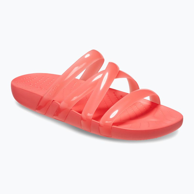 Dámske šľapky Crocs Splash Glossy Strappy neon watermelon 8