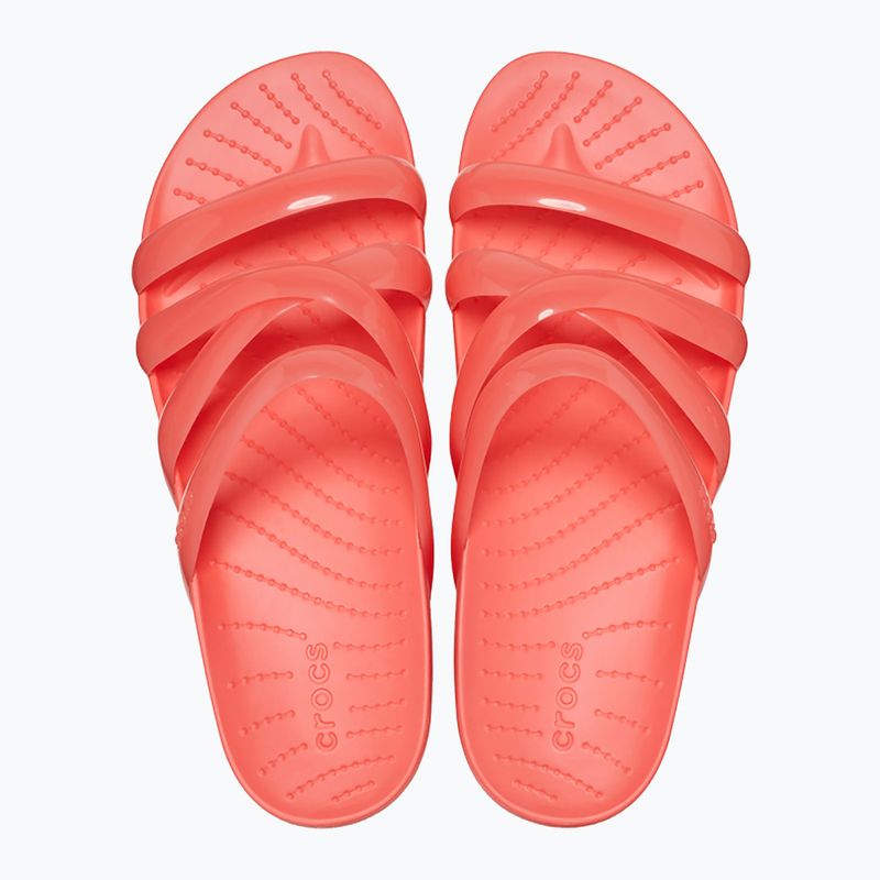 Dámske šľapky Crocs Splash Glossy Strappy neon watermelon 12