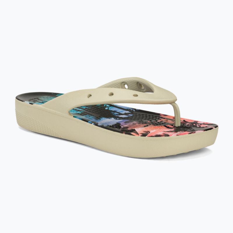 Dámske žabky Crocs Classic Platform Retro Resort bone/multi