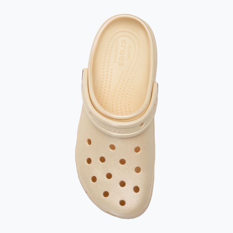 Dámske Šľapky Crocs Classic Shimmer Platform Clog vanilla 6