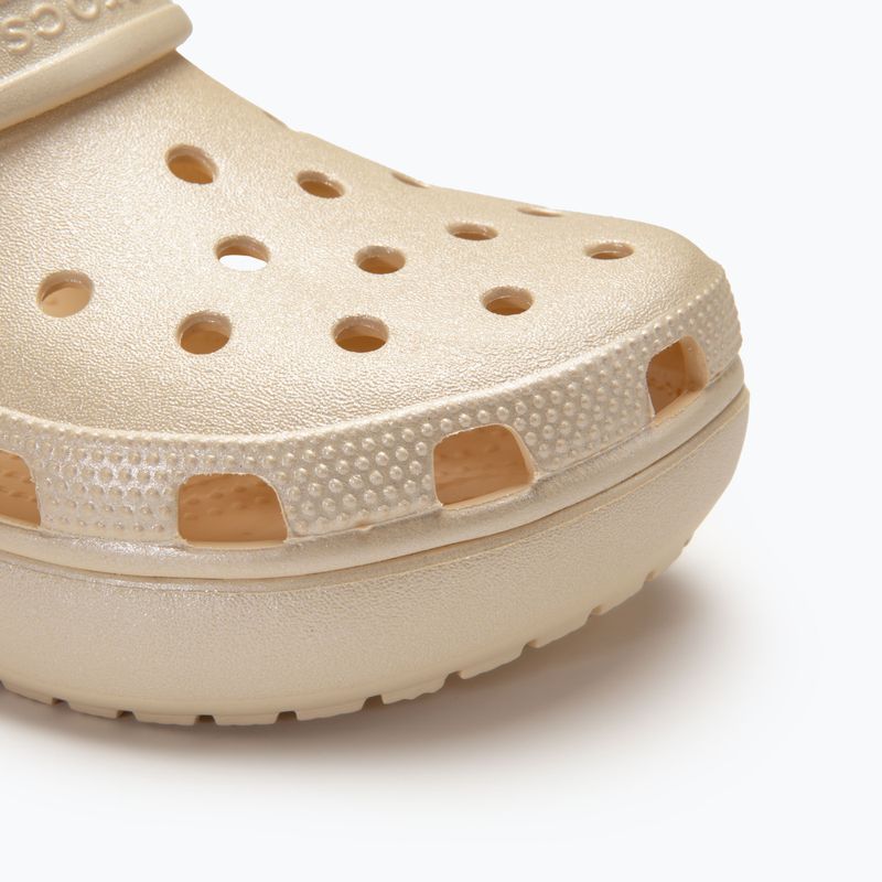 Dámske Šľapky Crocs Classic Shimmer Platform Clog vanilla 8