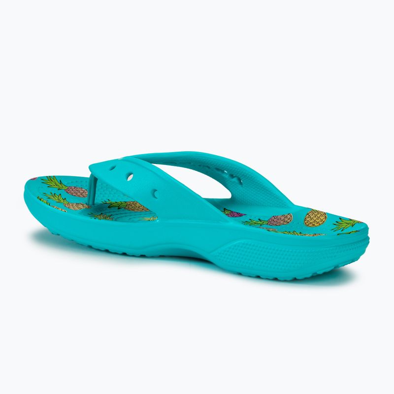 Dámske žabky Crocs Baya II Graphic Flip digital aqua/multi 3