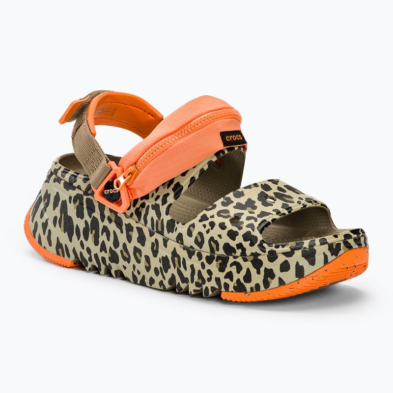 Sandále Crocs Hiker Xscape Animal khaki/leopardie