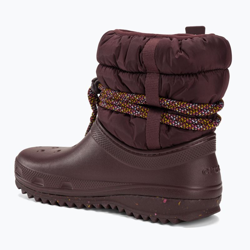 Dámske snehové topánky Crocs Classic Neo Puff Luxe dark cherry 3