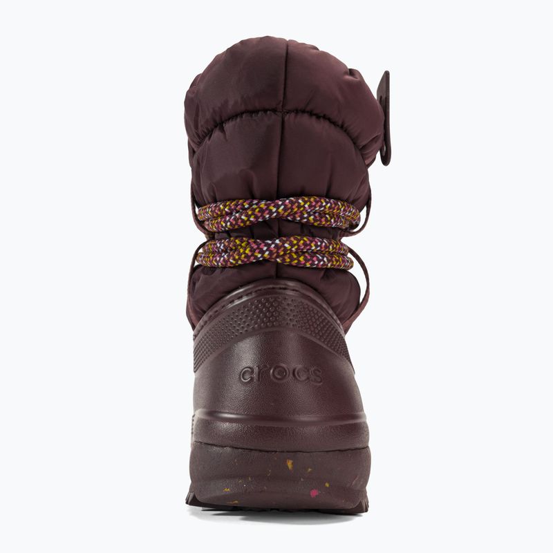 Dámske snehové topánky Crocs Classic Neo Puff Luxe dark cherry 6