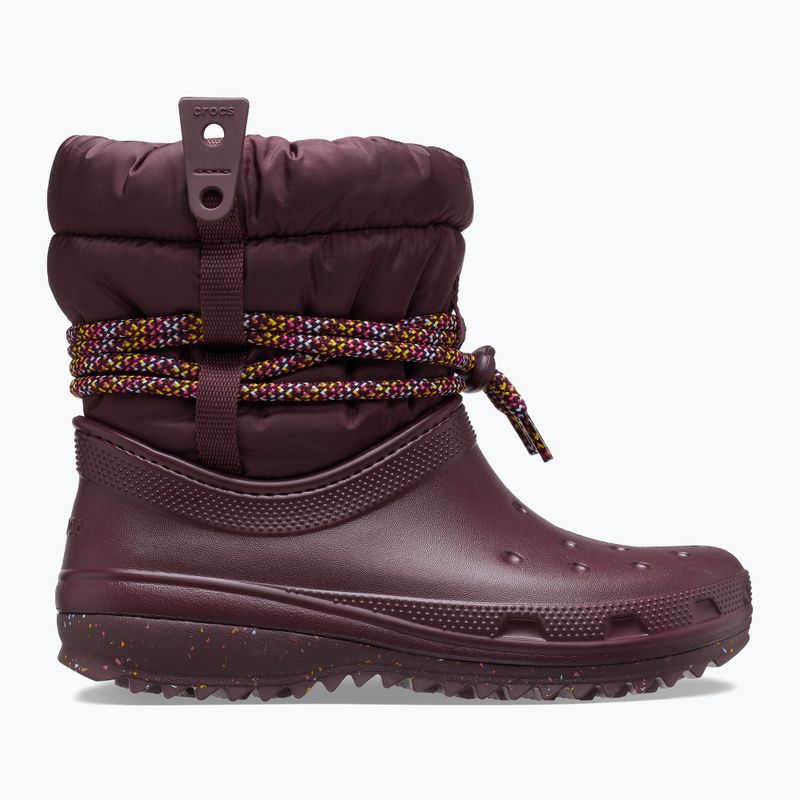 Dámske snehové topánky Crocs Classic Neo Puff Luxe dark cherry 9