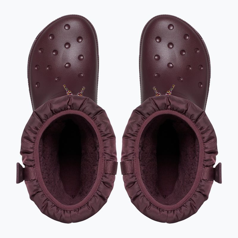 Dámske snehové topánky Crocs Classic Neo Puff Luxe dark cherry 11