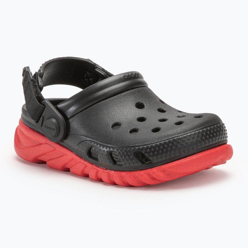 Detské šľapky Crocs Duet Max II Clog Toddler black/varsity red 2