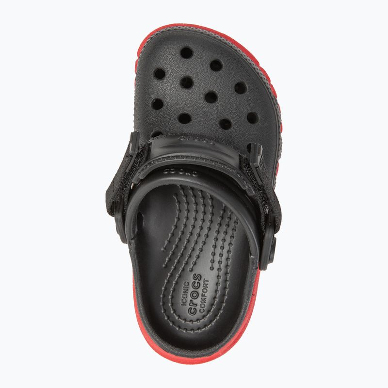 Detské šľapky Crocs Duet Max II Clog Toddler black/varsity red 6