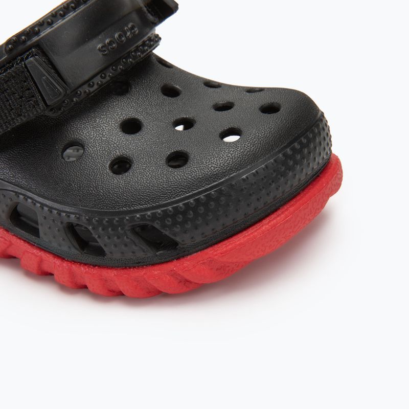 Detské šľapky Crocs Duet Max II Clog Toddler black/varsity red 8