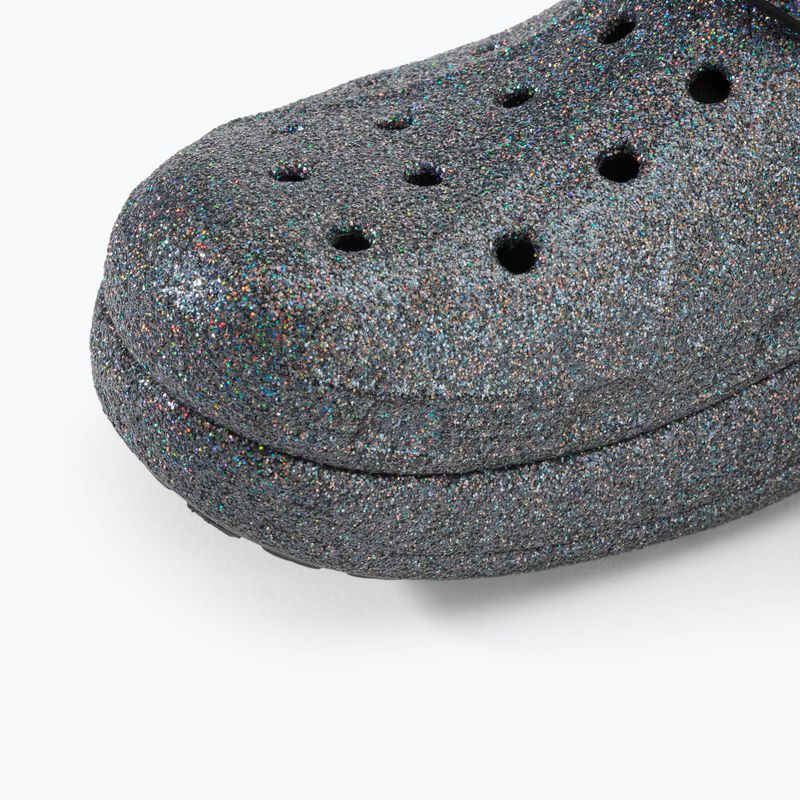 Dámske šľapky Crocs Baya Platform Lined Glitter Clog black giltter 8