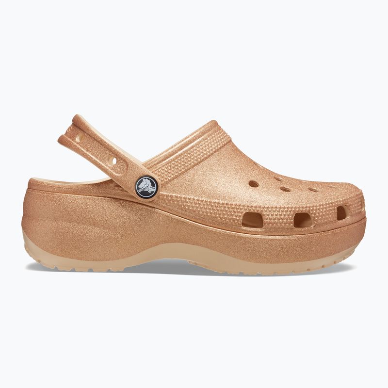 Dámske šľapky Crocs Classic Platform Glitter shitake 10