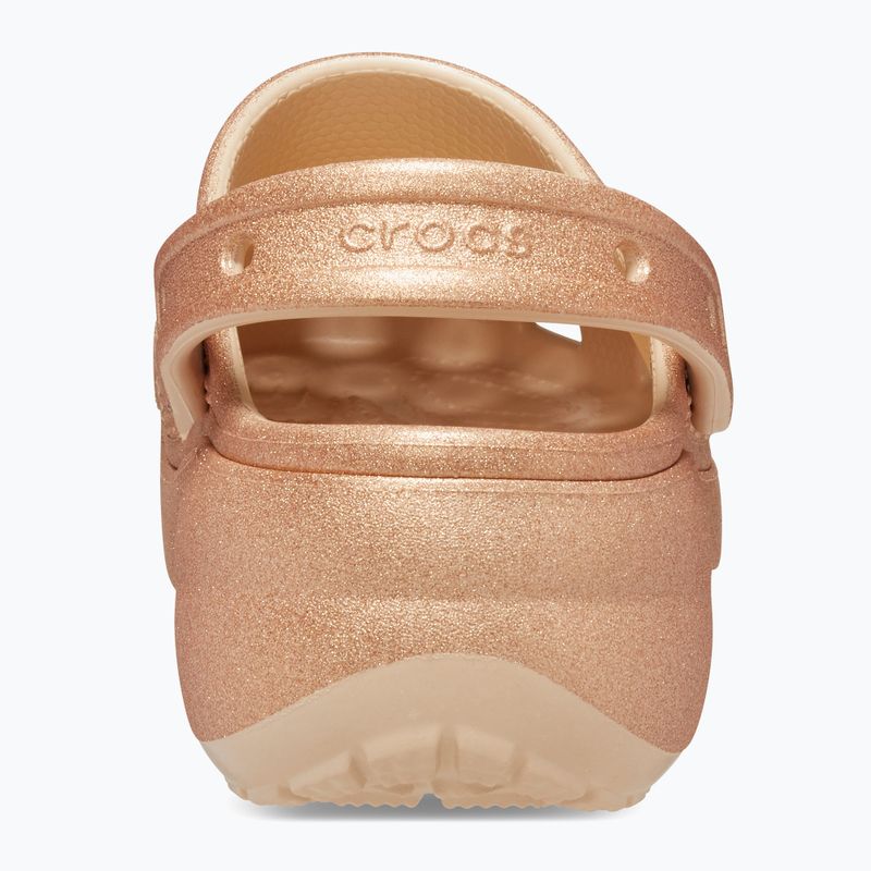 Dámske šľapky Crocs Classic Platform Glitter shitake 11