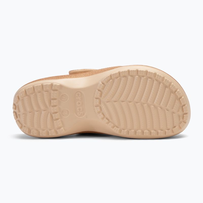 Dámske šľapky Crocs Classic Platform Glitter shitake 5