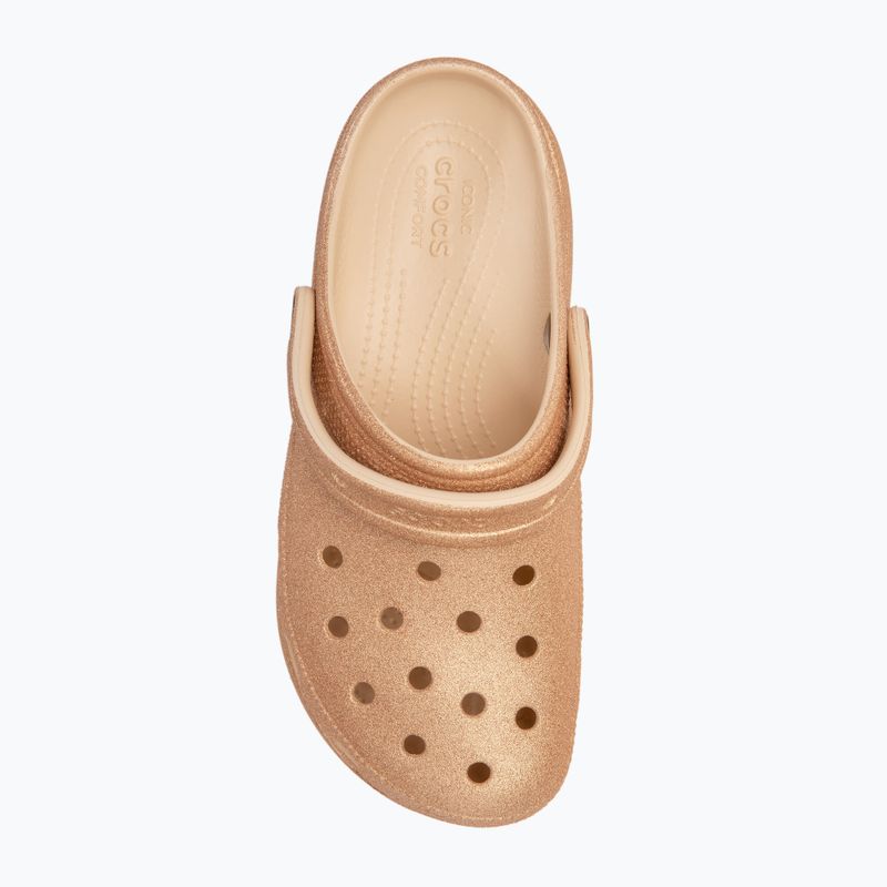 Dámske šľapky Crocs Classic Platform Glitter shitake 6
