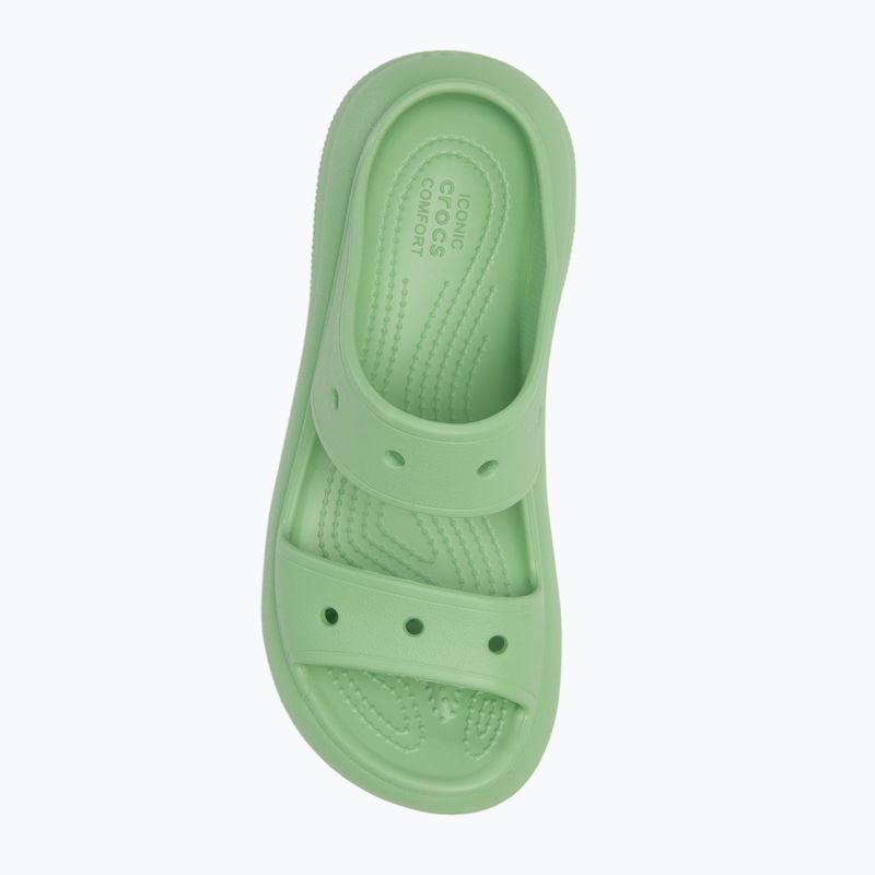 Dámske šľapky Crocs Classic Crush Sandal fair green 5