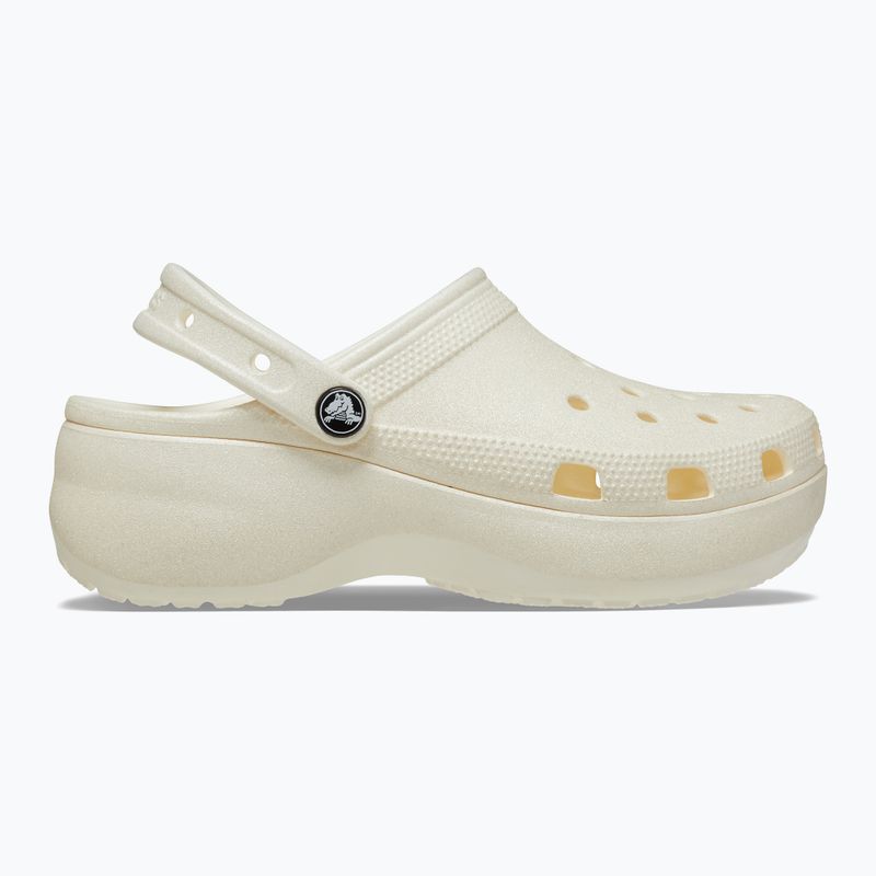Dámske šľapky Crocs Classic Platform Glitter chalk 10