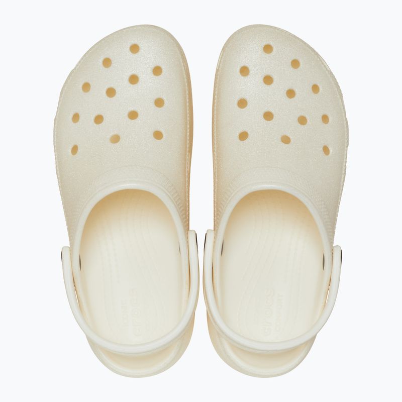 Dámske šľapky Crocs Classic Platform Glitter chalk 12