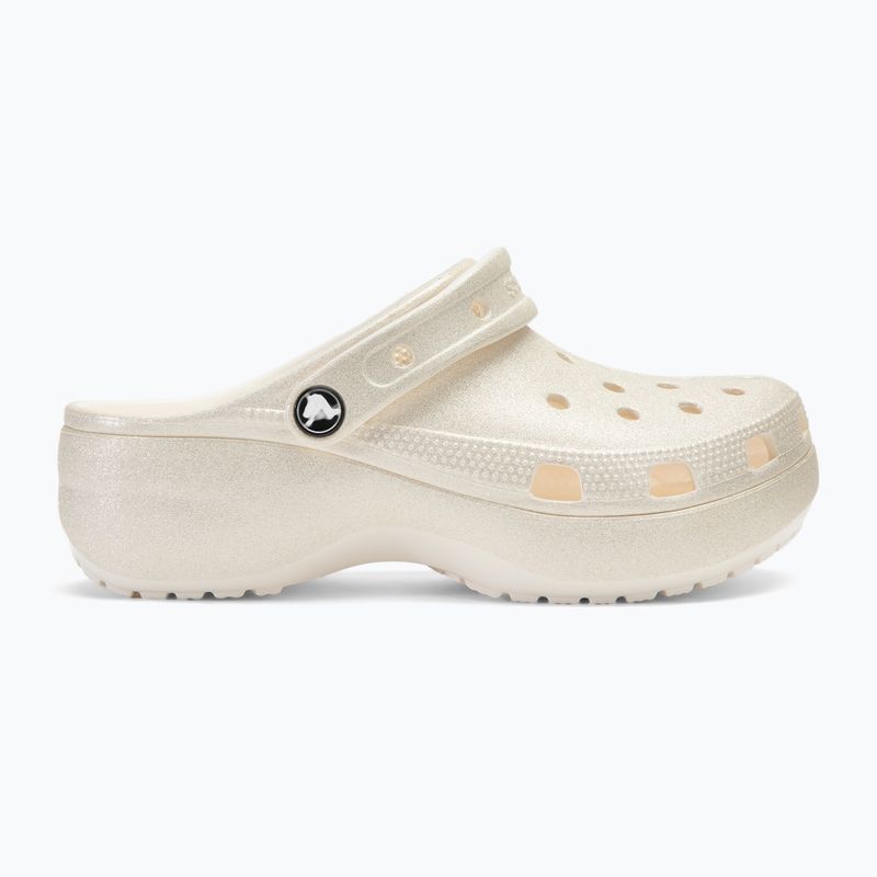 Dámske šľapky Crocs Classic Platform Glitter chalk 3