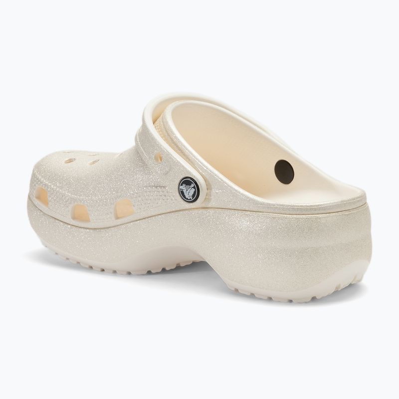 Dámske šľapky Crocs Classic Platform Glitter chalk 4