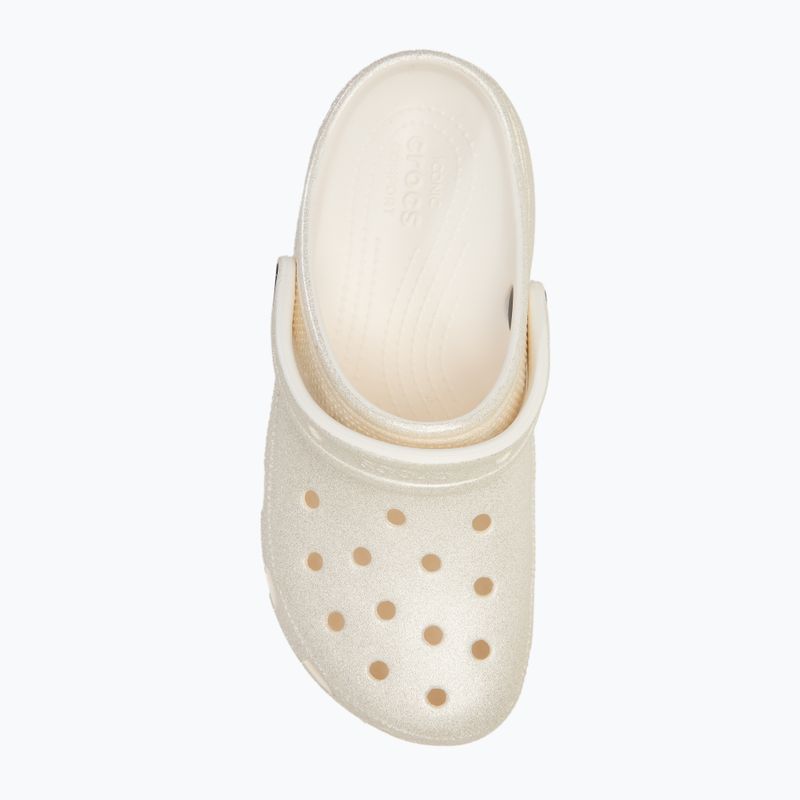 Dámske šľapky Crocs Classic Platform Glitter chalk 6