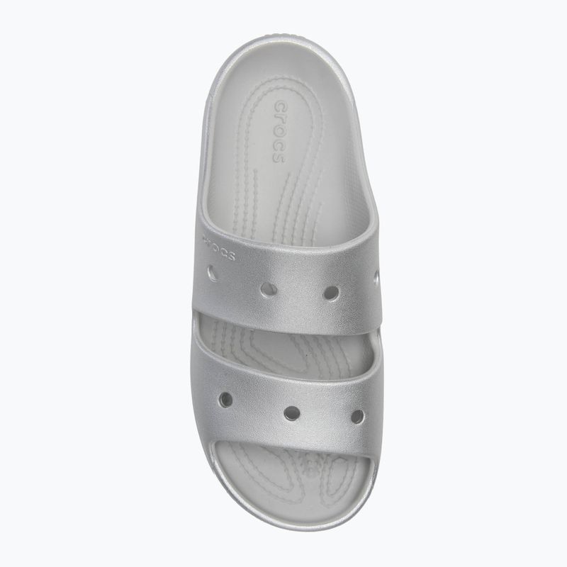 Šľapky Crocs Classic Metallic Sandal V2 silver 5