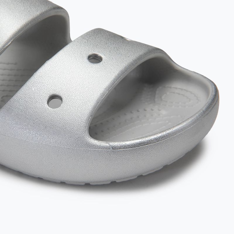 Šľapky Crocs Classic Metallic Sandal V2 silver 7