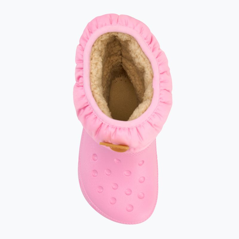 Detské snehule Crocs Classic Neo Puff Boot Toddler pink tweed/gum 5