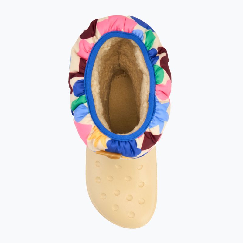 Detské snehule Crocs Classic Neo Puff Geo Shapes  shitake/multi 5