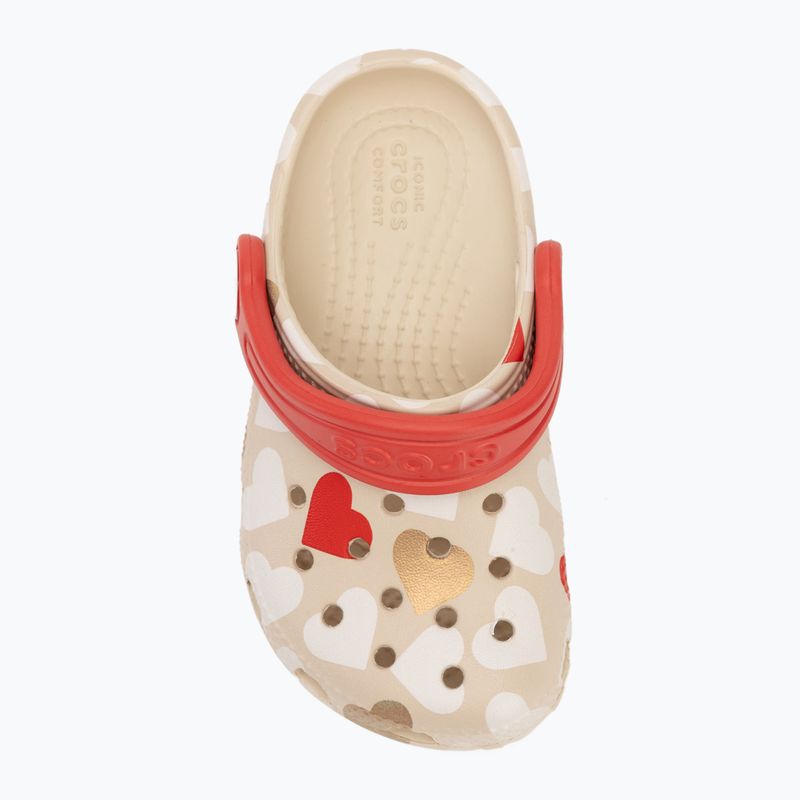 Detské žabky Crocs Classic Heart Print Clog sandstone 6