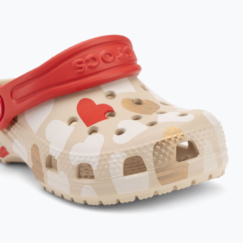 Detské žabky Crocs Classic Heart Print Clog sandstone 8