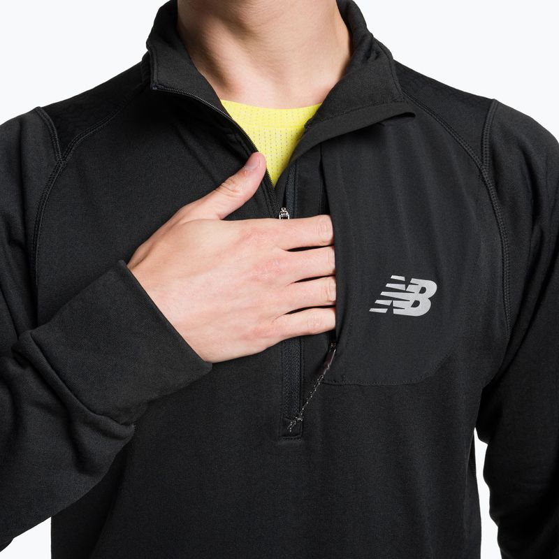 Pánske tréningové tričko New Balance Top NB Heat Grid Half Zip black NBMT23252BK 5