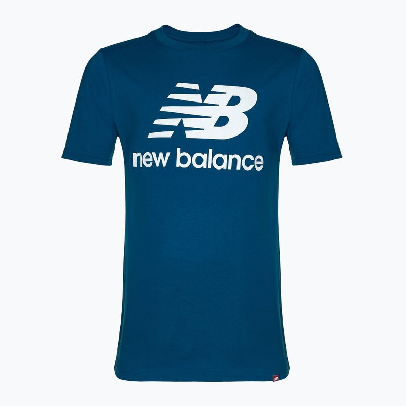 Pánske tričko New Balance Essentials Stacked Logo modré