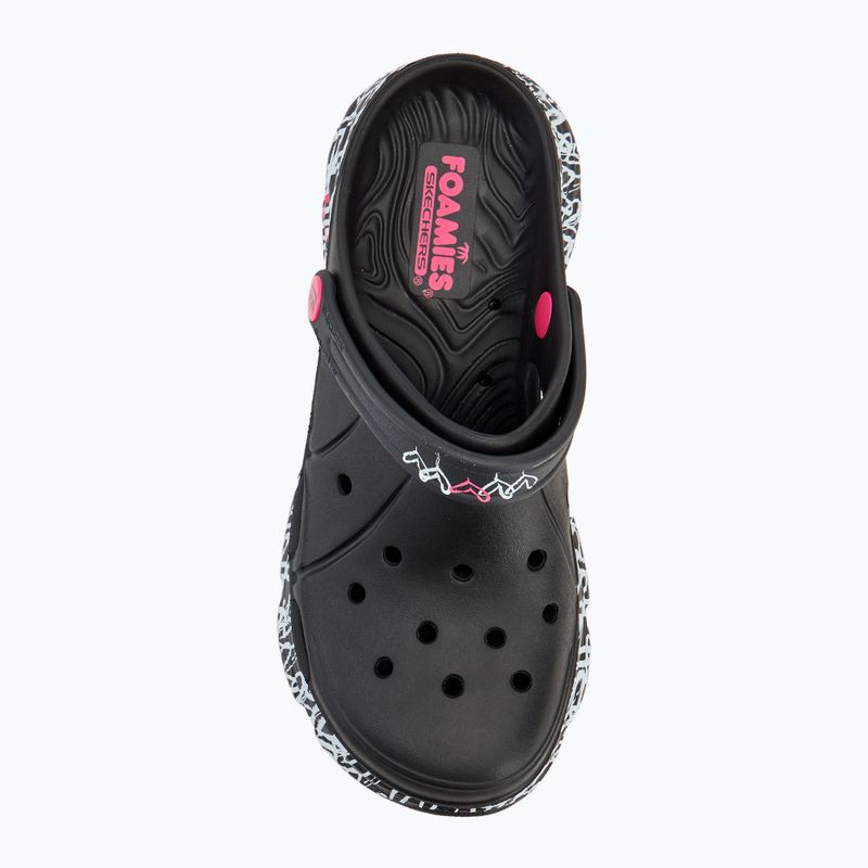Dámske nazúvaky SKECHERS JGoldcrown Max Cushioning Foamies Love True black 6