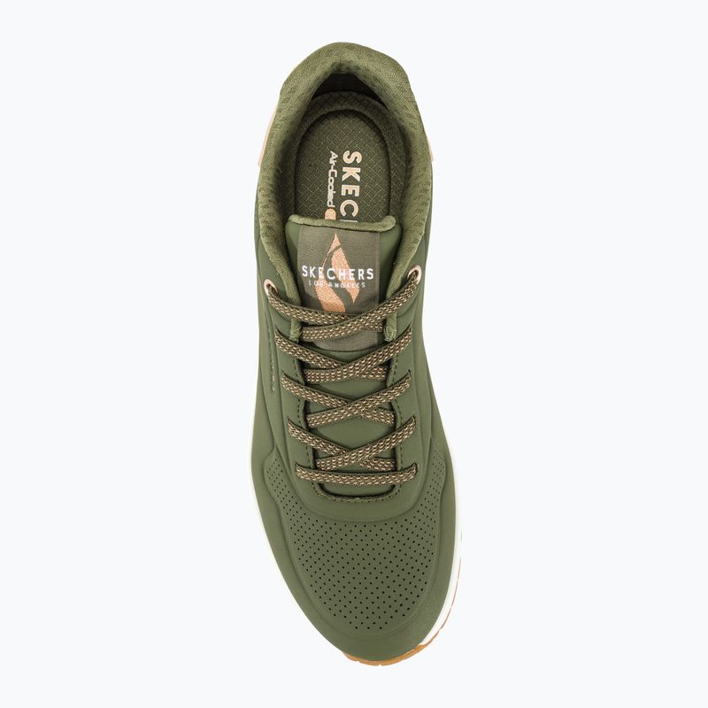 Dámske topánky SKECHERS Uno Shimmer Away olive/rose gold/mesh 7