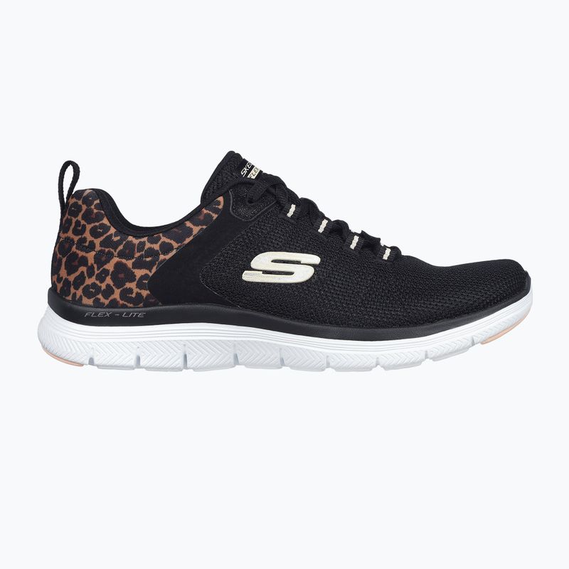 Dámske topánky SKECHERS Flex Appeal 4.0 Wild Ballad black/leopard
