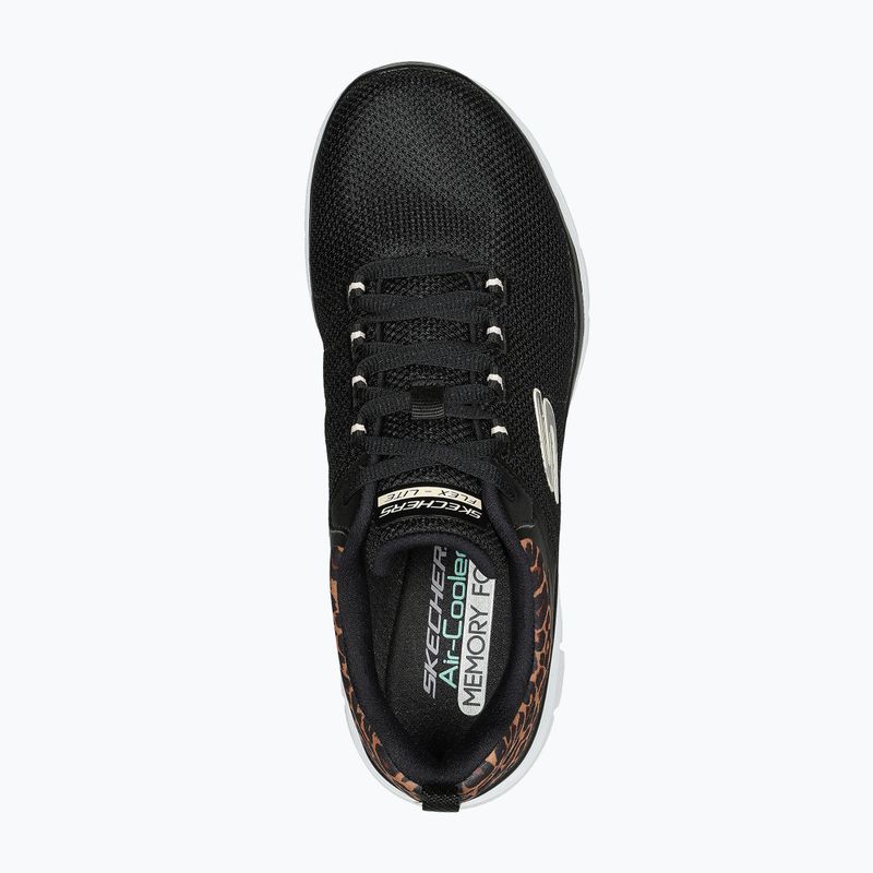 Dámske topánky SKECHERS Flex Appeal 4.0 Wild Ballad black/leopard 5
