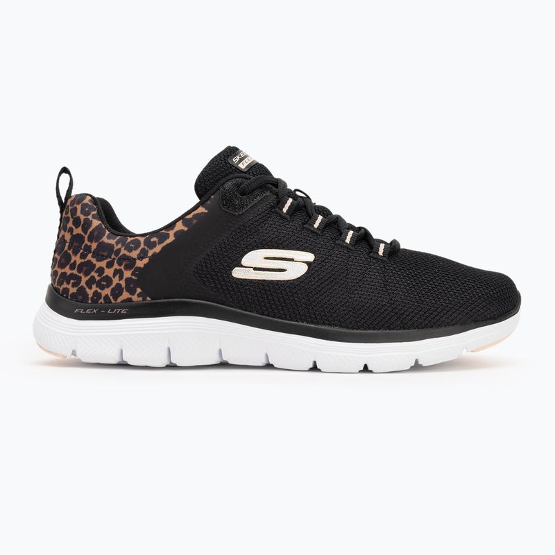 Dámske topánky SKECHERS Flex Appeal 4.0 Wild Ballad black/leopard 2
