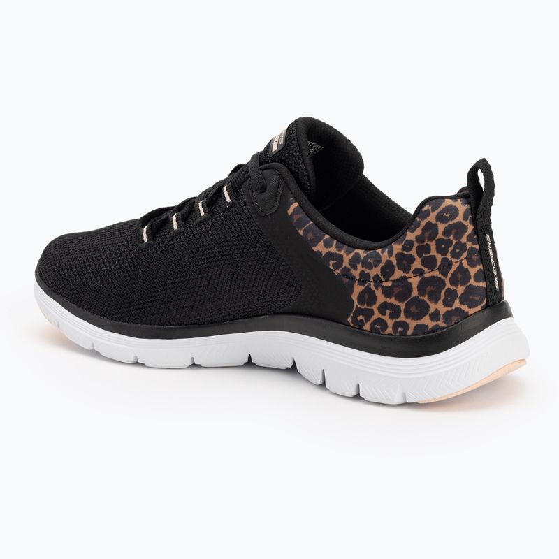 Dámske topánky SKECHERS Flex Appeal 4.0 Wild Ballad black/leopard 3