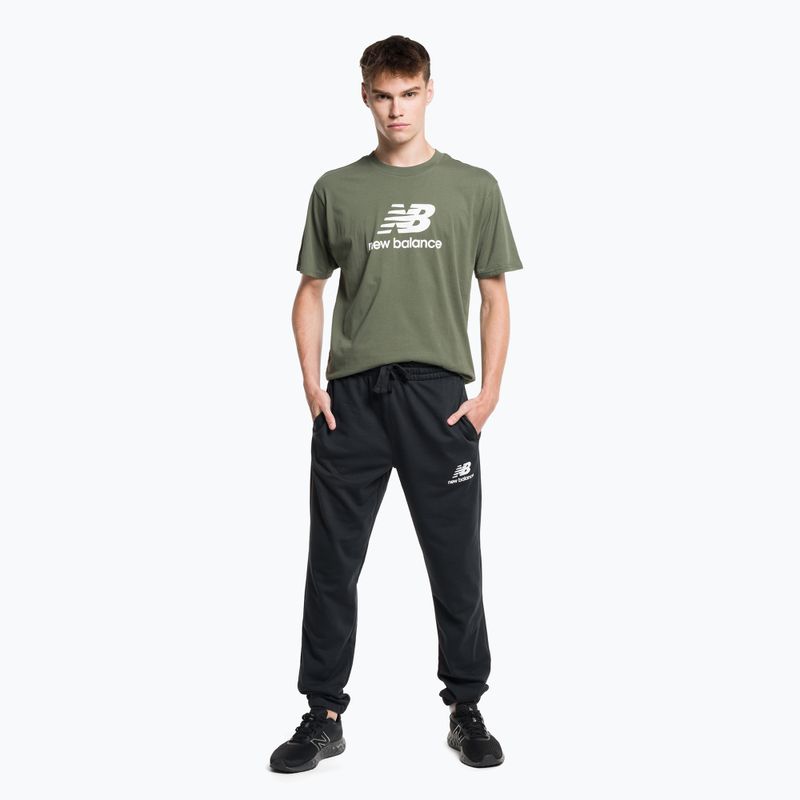 New Balance Essentials Stacked Logo Francúzske pánske tréningové nohavice black NBMP31539BK 2