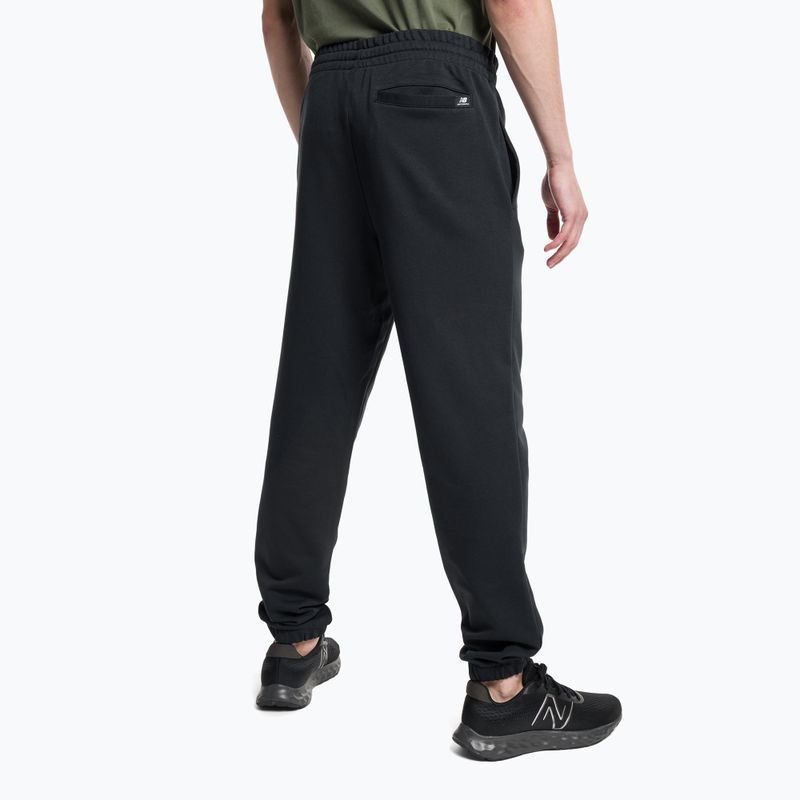 New Balance Essentials Stacked Logo Francúzske pánske tréningové nohavice black NBMP31539BK 3