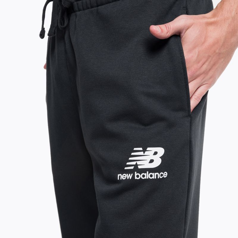 New Balance Essentials Stacked Logo Francúzske pánske tréningové nohavice black NBMP31539BK 4
