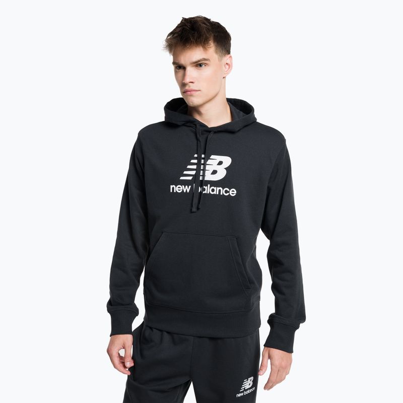 Pánska tréningová mikina New Balance Essentials Stacked Logo French Terry Hoodie black MT31537BK 2